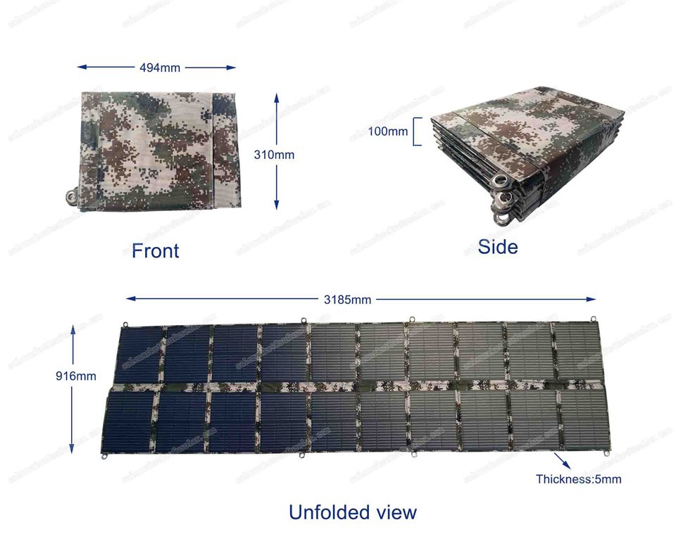 400W Camouflage Back Pack Solar Panels